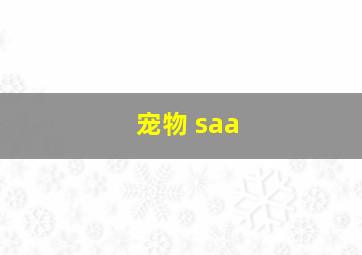 宠物 saa